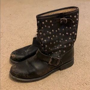 Frye Jenna Cut Stud Moto Boot